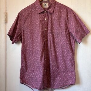 Kennington The Estate Shirt Button Down Polo Dark Pink preppy casual Men's Large